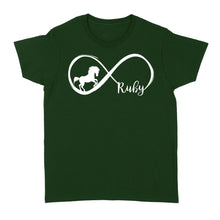 Load image into Gallery viewer, Custom Gift For Horse Lover Infinite Love Teen Girls Women Horse Lovers, horse shirts D06 NQS3220 Women's T-shirt