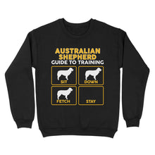 Load image into Gallery viewer, Australian Shepherd Standard Sweatshirt | Funny Guide to Training dog - FSD2410D08