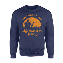 Load image into Gallery viewer, Can't Work Today My Arm is in A Sling Funny Hunting Deer Hunter Gift NQSD172 - Standard Crew Neck Sweatshirt